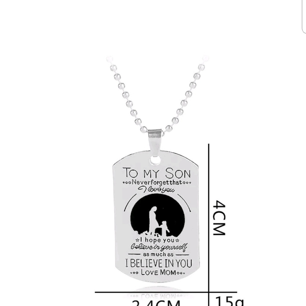 I Believe In You -To My Son Necklace Love Mom - Picture 4 of 5